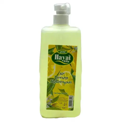 Egonex Hayat ( Pompalı Sprey ) ( 1lt ) ( Limon ) Kolonya*12=k