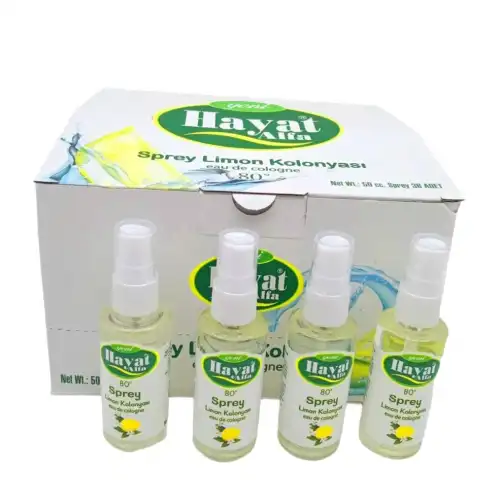 Egonex Hayat ( Sprey ) ( 50cc ) ( Limon & 80° ) Kolonya*36x8
