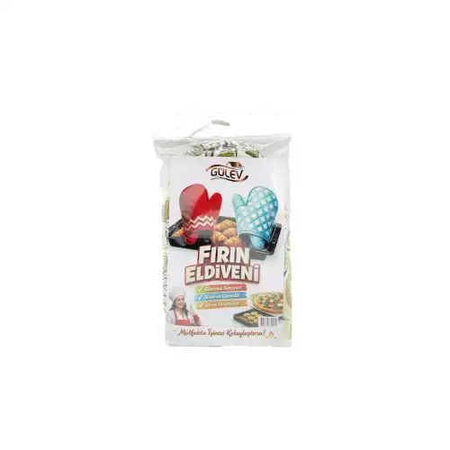 Egonex Karya Gülev Duck-69983 ( 2pcs Set=eldiven & Tutacak ) ( Elyaf Korumalı ) Fırın Eldiven Seti*100