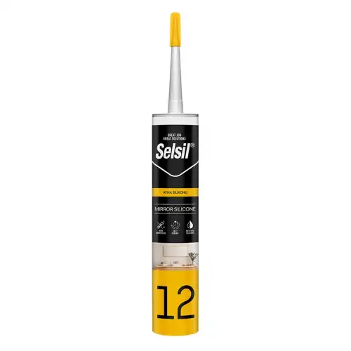 Egonex Selsil 12 Code-2432 ( Ayna Montaj ) Silikonu Clear ( Şeffaf ) 280ml*25=k