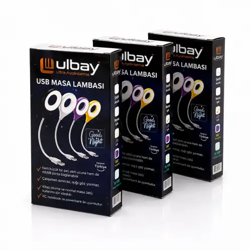 Egonex Ulbay Masa Lambası Renkli ( Usb Girşili )*200