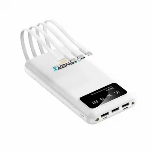 Enerx Enr-p20dc 20000 Mah 2.1 Amper Dahili Kablolu Powerbank Siyah