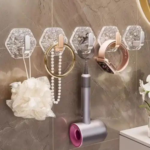 Lüks 5’li Duvar Askısı Banyo Mutfak İçin Havlu  Askılık