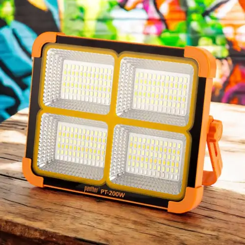 Panther Pt-200w Usb Şarjlı Solar Projektör