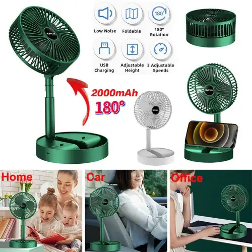 Şarjlı Masaüstü Fan Usb Şarjlı Mini Fan
