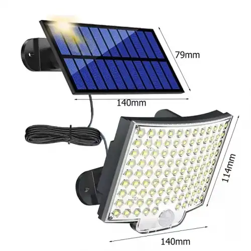 Solar Bahçe Aydınlatma Lambası 108 Led Lf-2501b