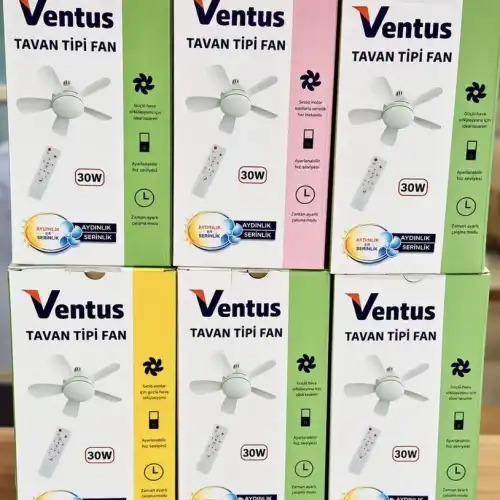 Tavan Vantilatör Kumandalı Lambalı  VENTUS