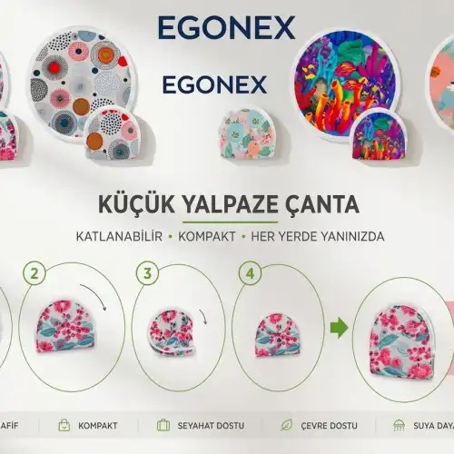 Toptan Kore Model Çantalı Katlanır Yelpaze