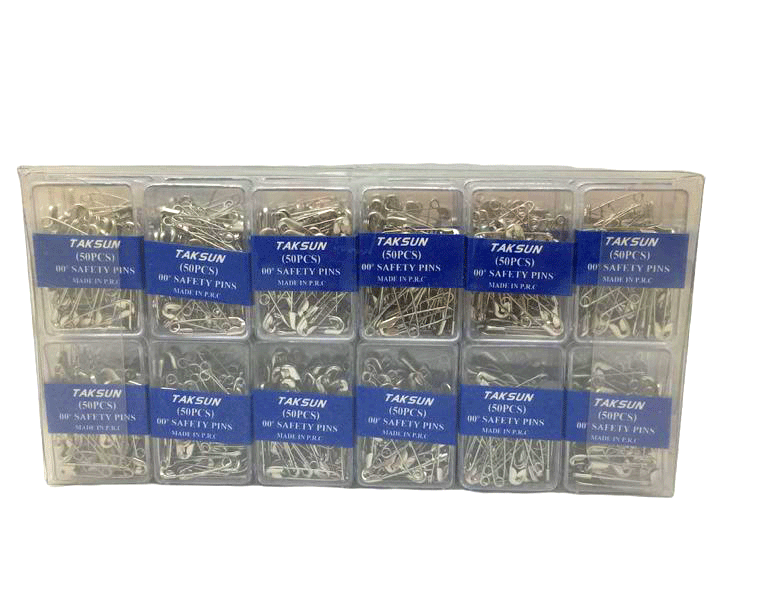 Egonex Taksun Safety Pıns-958 ( Gümüş ) ( 50pcs.pls.kutu ) (no-00) Mini Çengelli İğne*36x40