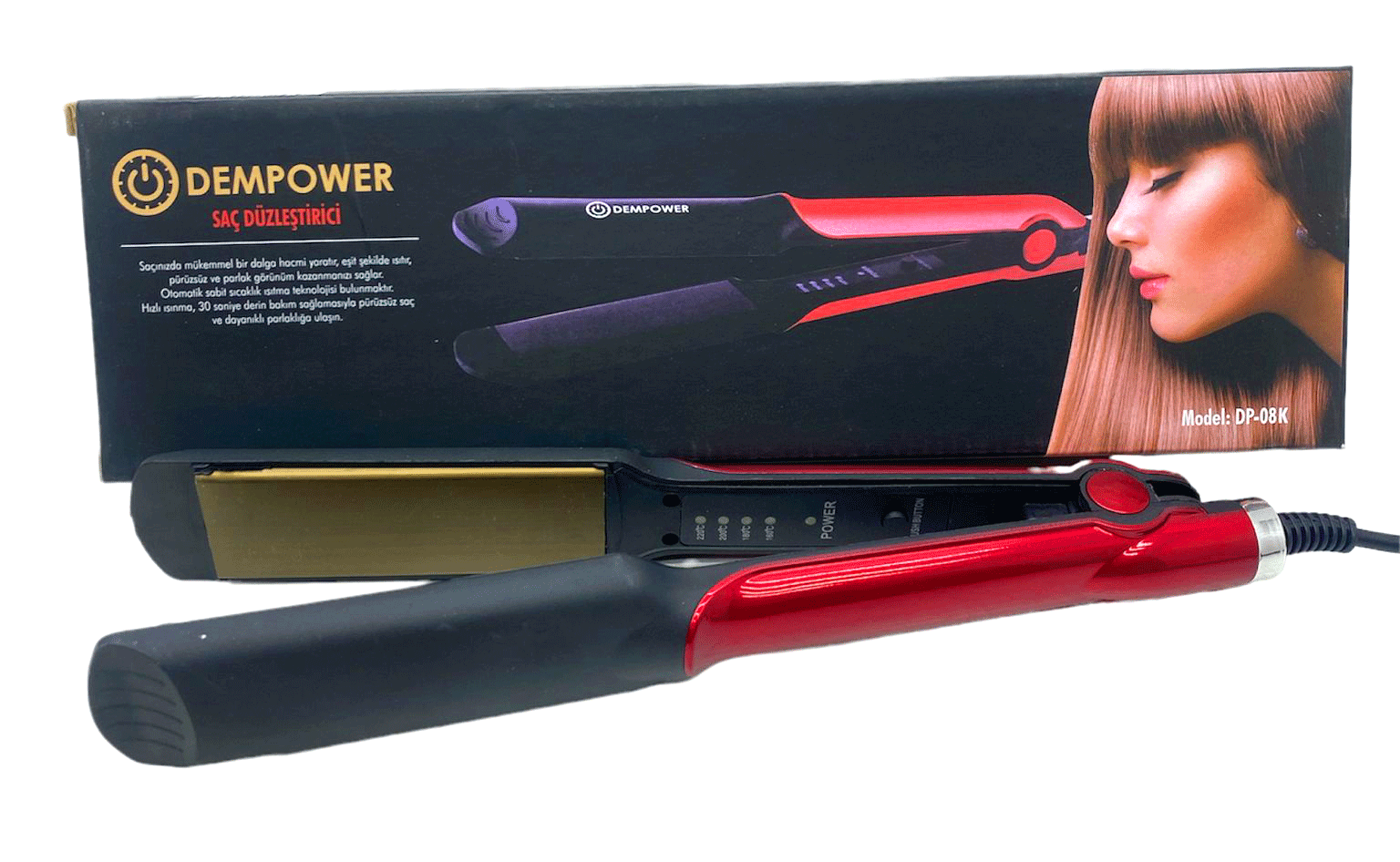 Egonex Dempower Dp-08p-k-p Seramik Saç Düzleştirici*60