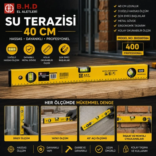 Egonex Bhd-00584 ( 40cm & Sarı ) Su Terazisi*60