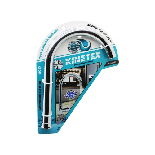 Egonex Kınetex Ktx-3184 ( Evye & Büyük ) Mutfak Batarya Borusu ( Süzgeçli Uç ) ( Krom Kaplama )*96