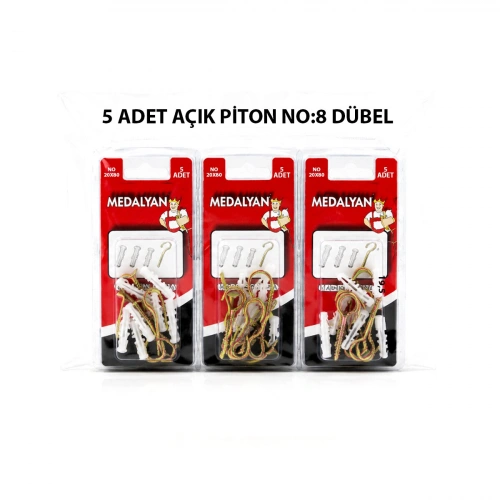 Egonex Medalyan Dl-27 ( 20x80 ) ( 5pcs ) Açık Piton Dübelli*12x12