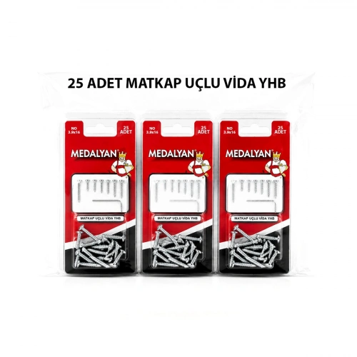 Egonex Medalyan Dl-99 ( 3.9x16 ) ( 25pcs ) Matkap Uçlu Vida*12x12