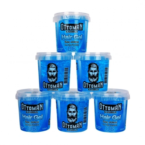 Egonex Ottoman Kasırga ( 150ml ) ( Mavi ) ( Islak Sert ) Saç Jölesi*6x16