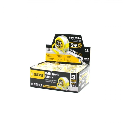 Egonex Sgs-2060 ( 3mt X 16mt ) ( Şeffaf ) ( Stoplu ) Şerit Metre*12x10