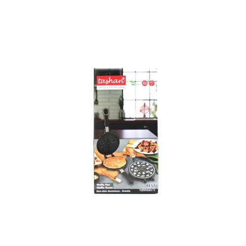 Egonex Taşhan Tr-34-098750 ( 20cm ) Granit Döküm Waffle Tava ( Bakalit Sap )*10