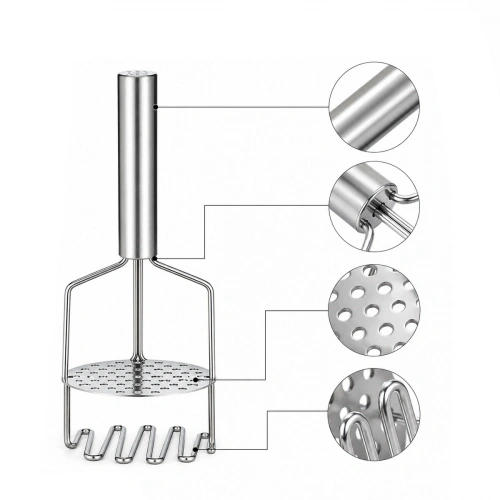 Egonex Yakut-10806 ( Lüx ) ( Yaylı ) 2in1 Patates Ezici*80