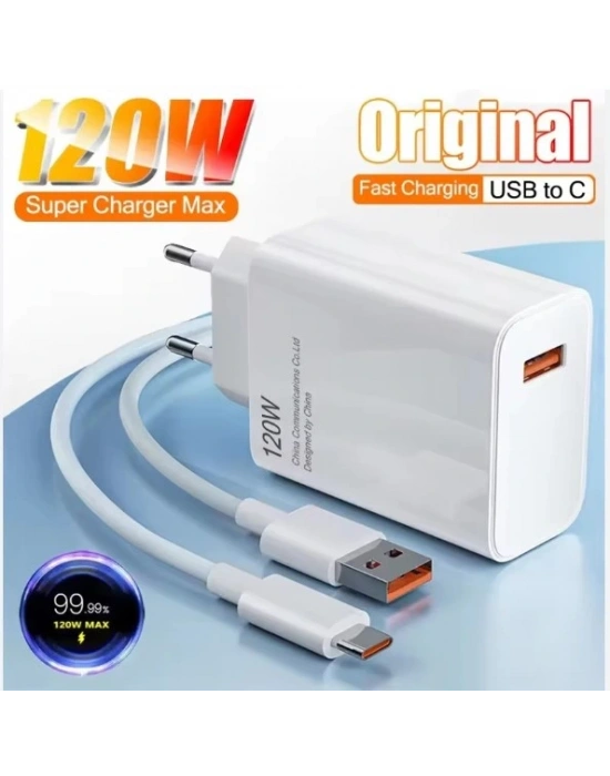 120 Watt Hızlı Çift Turbo Şarj Cihazı