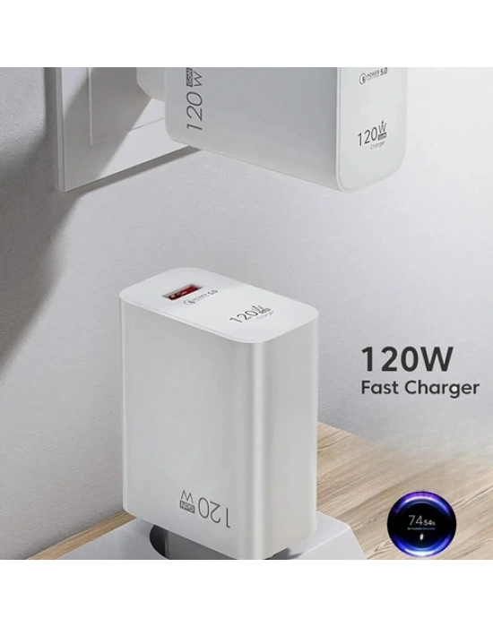 120 Watt Hızlı Çift Turbo Şarj Cihazı