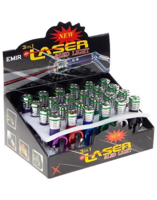 3 İn 1 Kedi Köpek Oyuncağı Lazer Pointer Işık