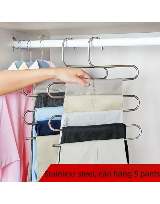 5 Katlı Pantolon Eşarp Askısı Metal Egonex