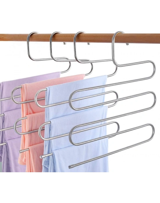 5 Katlı Pantolon Eşarp Askısı Metal Egonex