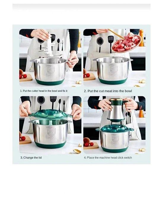 5 Litre 5 Bıçaklı Blender Kıyma Dograyıcı Robot Rondo