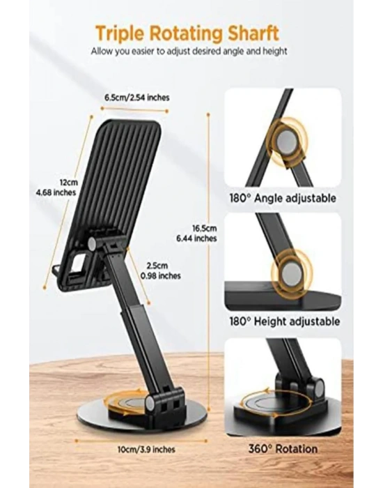 Egonex Torima 360 Derece Dönebilen, Masaüstü Telefon Ve Ped Standı Jx-036