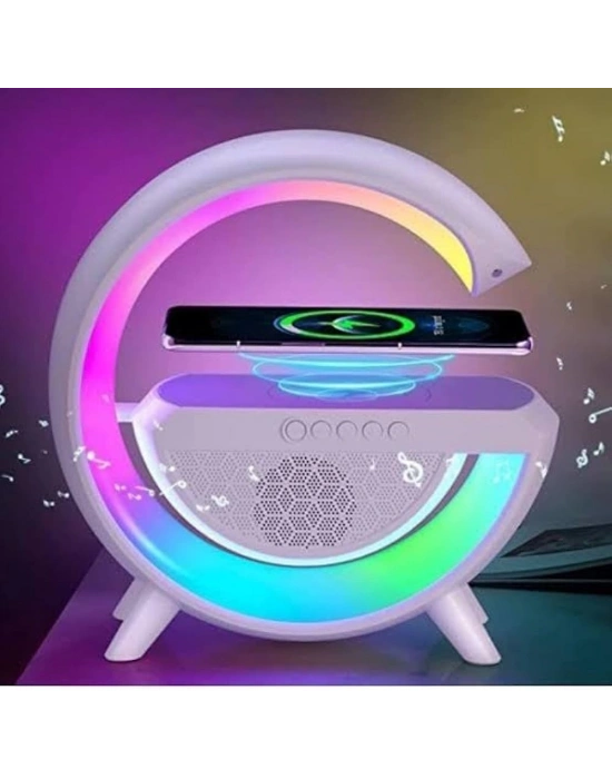 Kablosuz Telefon Şarj Bluetooth Hoparlör Istasyonu Ses Rgb Atmosfer Gece Işık Bt-2301