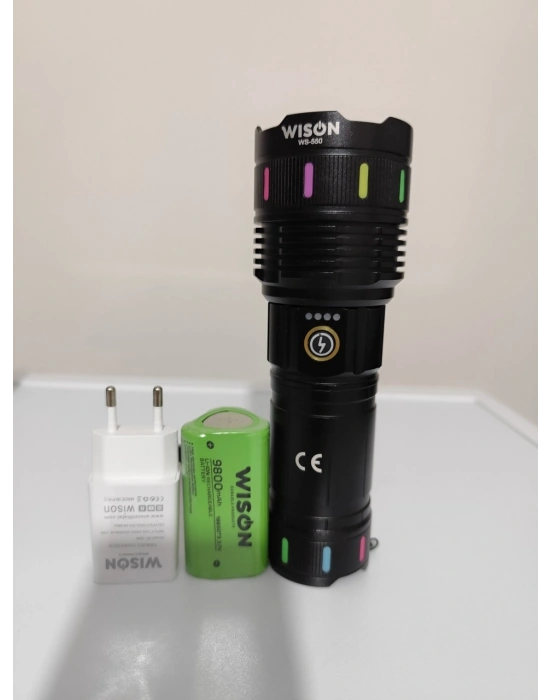 Wıson Wison Ws-550 30w 3000 Lümen Zoomlu Profosyonel El Feneri