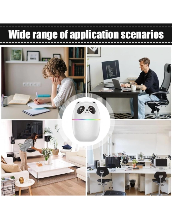 3ü 1 Arada Panda Nemlendirici, Led Işık, 220 Ml Kapasite, 12 Saat Çalışma Süresi, Model A10