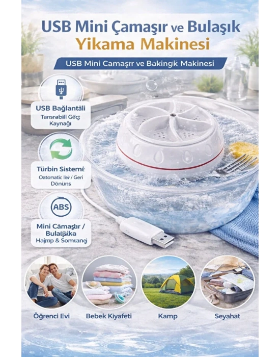 Mini Portatif Çamaşır Makinesi Taşınabilir