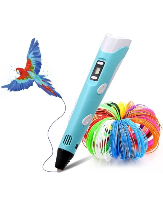 3d Kalem - 3d Pen Baskı Kalemi Yazıcı Printer + 5 Renk Filament