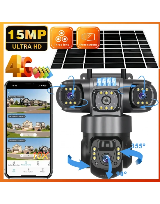 Solar Güneş Enerjili, 4G Destekli Akıllı Dış Mekan Kamerası v380 pro CMR50