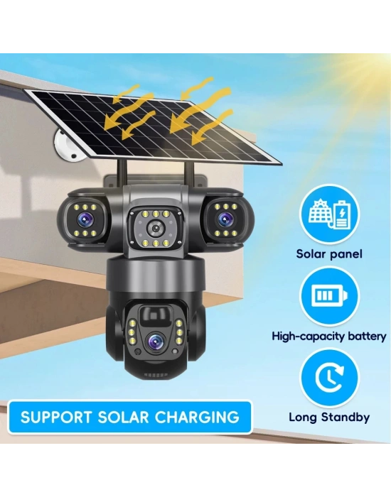 Solar Güneş Enerjili, 4G Destekli Akıllı Dış Mekan Kamerası v380 pro CMR50