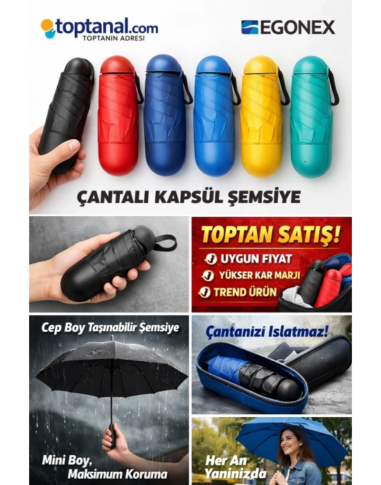 Çantalı Kapsül Şemsiye Toptan