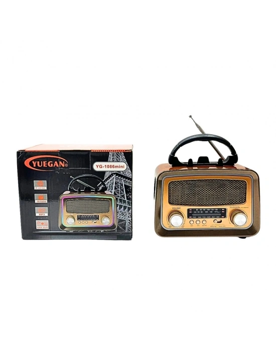 Güneş Enerjili Fenerli Nostaljik Radyo Usb Sd Bluetooth YUEGAN