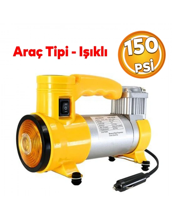 İtalyano Ka-735 ( Fenerli ) Oto & Araç Hava Kompresörü (çakmaklık Fişli) ( Dc 12v & 15a & 150psı & 35lpm )*20