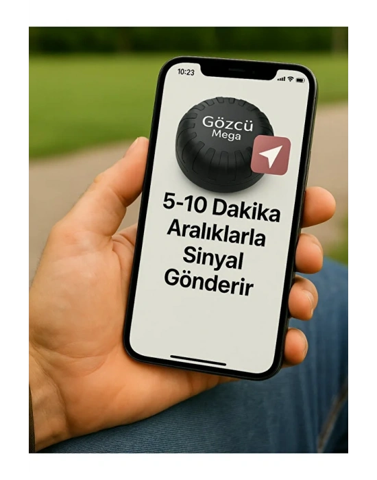 Gözcü Mega Android ve İos Uyumlu Takip Cihazı 3 Yıl Pil Ömrü Geçmişe Dönük Konum Gps Araç Motor Çocuk Gizli