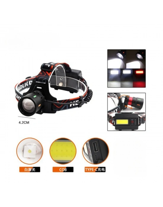 OR-T201 Usbli Kafa Lambası | 30W 2000 Lümen | 2 Adet 18650 Pil Dahil