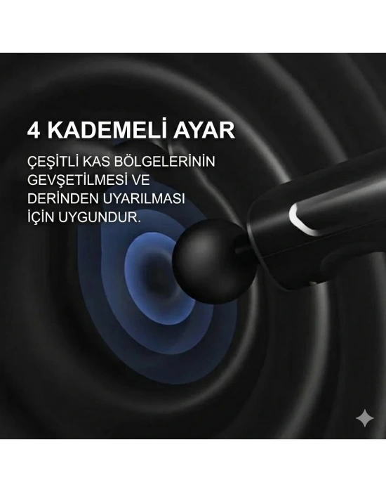 Gold Orion Profesyonel 4 Kademeli Şarj Edilebilir Kas Rahatlatıcı Masaj Tabancası OR-800