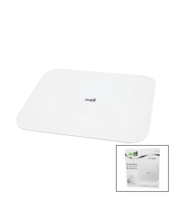 Egonex Techfit Tf-1070 (gizli Ekran &soft Beyaz Cam Zemin ) Dijital Baskül Terazi Tartı (180kg) (sensör &led Ekran &oda℃)*10