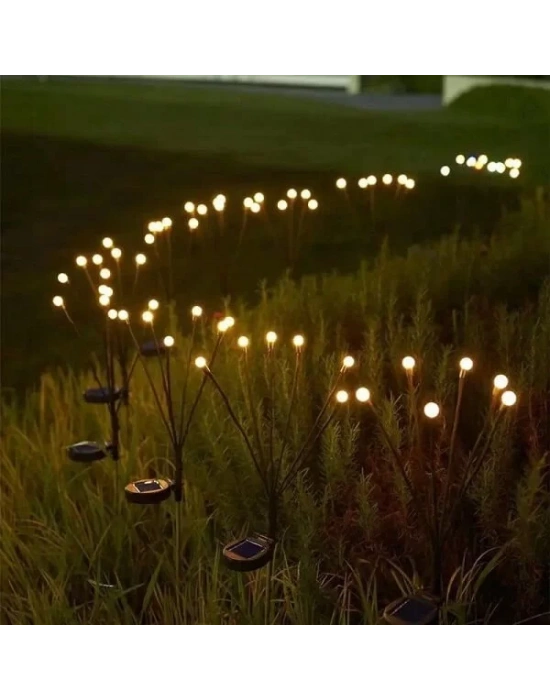 8 Dallı Ateş Böceği Solar Bahçe Lambası 2 Adet
