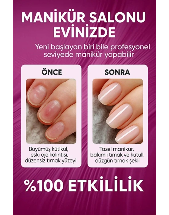 Egonex Şarjlı Manikür Pedikür Seti 5 Kademeli Hız Ayarlı, LED Ekranlı Sessiz & Güçlü 12000 Devirli BWR-43