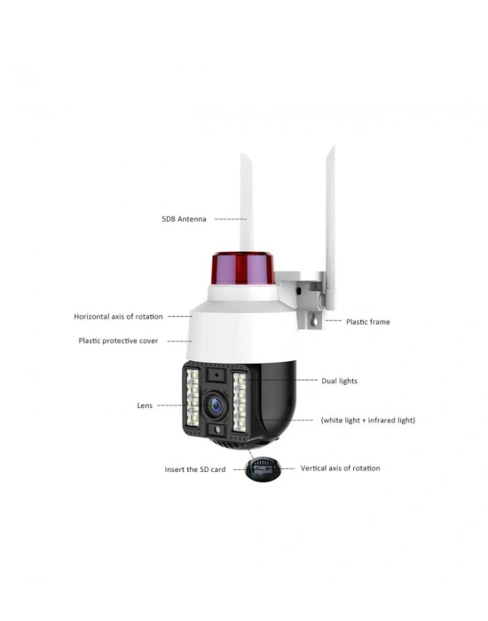 Int-cmr21 Sd-kart Destekli Hareketli Sesli Gece Renkli Ptz Akıllı Wifi Güvenlik Kamerası
