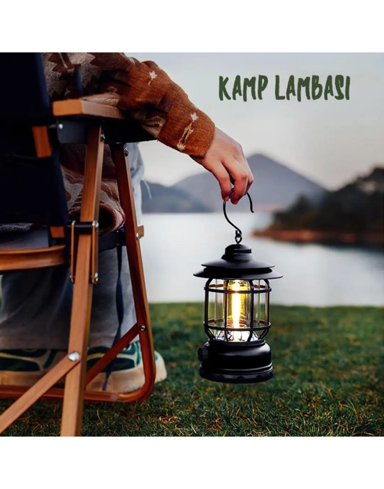 Bluetooth Hoparlör Özellikli Dimerli Led Kamp Lambası Hs66