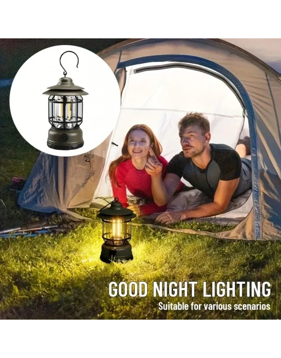 Bluetooth Hoparlör Özellikli Dimerli Led Kamp Lambası Hs66