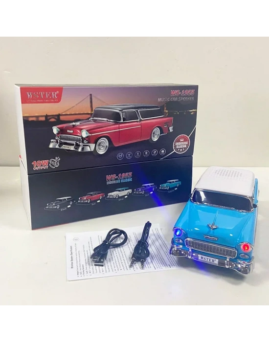 Chevrolet Ws-1955bt Belair 1955 Model Bluetooth Hoparlör