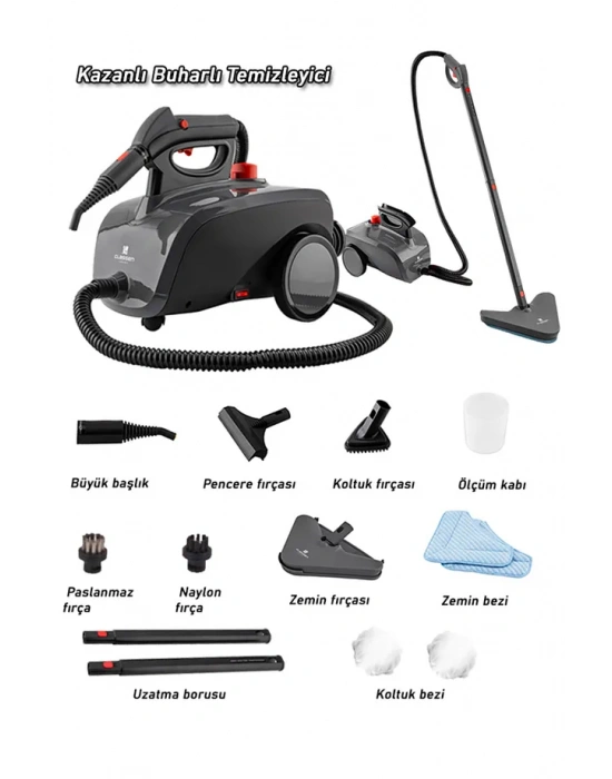 Classen Smart Çok Fonksiyonlu Güçlü Buharlı Temizleyici Makinesi Md-110s